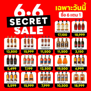 6.6 SECRET SALE เฉพาะวันนี้ซื้อ 6 แถม 1 💥💥💥